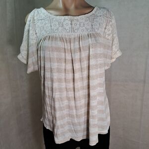 Lucky Brand Short Sleeve Top Women's Size Medium